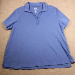 Croft & Barrow The Classic Polo Shirt Blue Short Sleeve Cotton Plus Size 2X